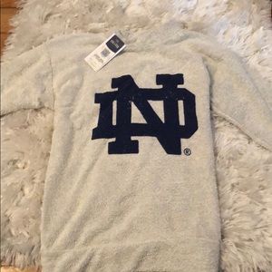 NWT Wolly Notre Dame crew neck
